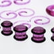 thumbnail image 5 of Juego de 54 dilatadores de oreja acrílicos en espiral y expansores de túnel Púrpura, 5 of 8