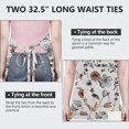 thumbnail image 6 of Pioneer Flower Floral Print Pattern Apron-Garden Aprons for Women with Pockets-Cotton Linen Waterproof Kitchen Cooking Gardening Aprons Adjustable for Kitchen,Cooking,BBQ and Salon 33x27 Inch, 6 of 7