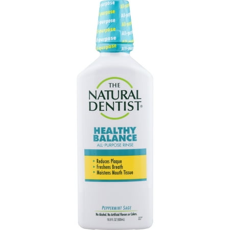 The Natural Dentist Healthy Balance All-Purpose Rinse, Peppermint Sage, 16.9 Oz Bottle
