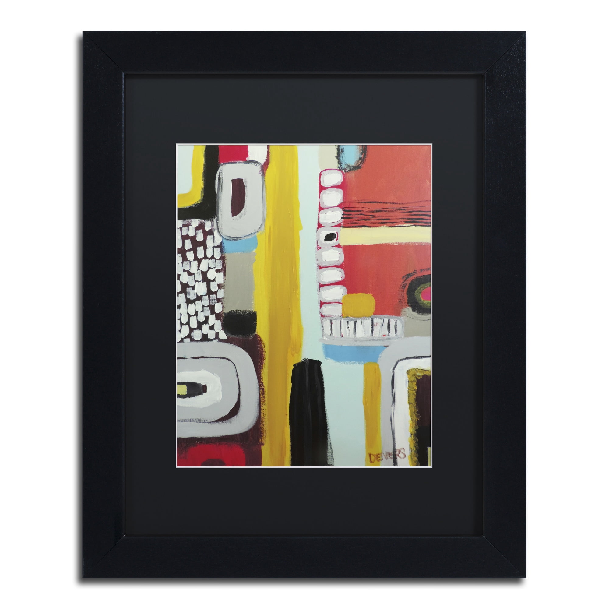 Sylvie Demers 'Chemins' Black Matted Framed Art