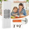 thumbnail image 6 of Giantex Kitchen Pantry Cabinet, Tall Storage Bathroom Floor Cabinet, White, 6 of 8