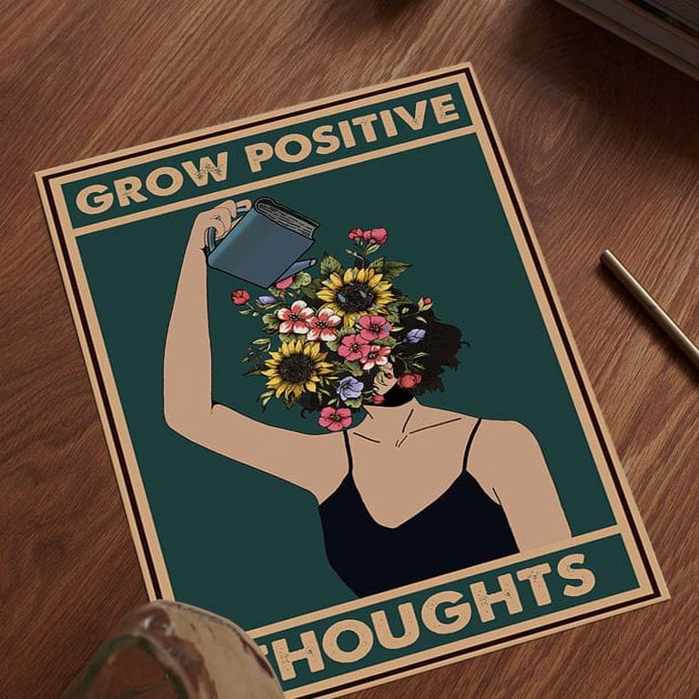 4 Pcs Motivational Wall Art Decor Unframed Positive Quotes Inspirational Prints Poster Stay Positive Work Hard Make It Happen Keep Smiling Poster For Bedroom Home Office School 35x28cm