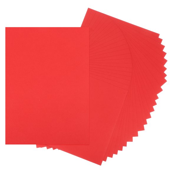 Uxcell 24 Sheets Red Cardstock Printer Paper 8.5" x 11" A4 Thick Paper Sheet 250gsm/170lb Bulk Card Stock for Printer DIY Scrapbook Menus Cards