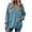 Light Blue, variant on HAiming Sweatshirts for Women Long Sleeve V Neck Solid Color Casual Blouses with Pockets Fall Winter Workout Tops