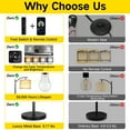 thumbnail image 5 of OUTON 63" Arc Floor Lamp for Living Room, Modern Standing Lamp with Hanging Linen Shade, Metal Floor Lamp with Remote and APP Control  for Bedroom(Black), 5 of 9