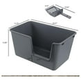 thumbnail image 2 of Vcansay 4-Pack Large Cat Litter Box with High Sides, High Sided Kitty Litter Pan, Gray, 2 of 7