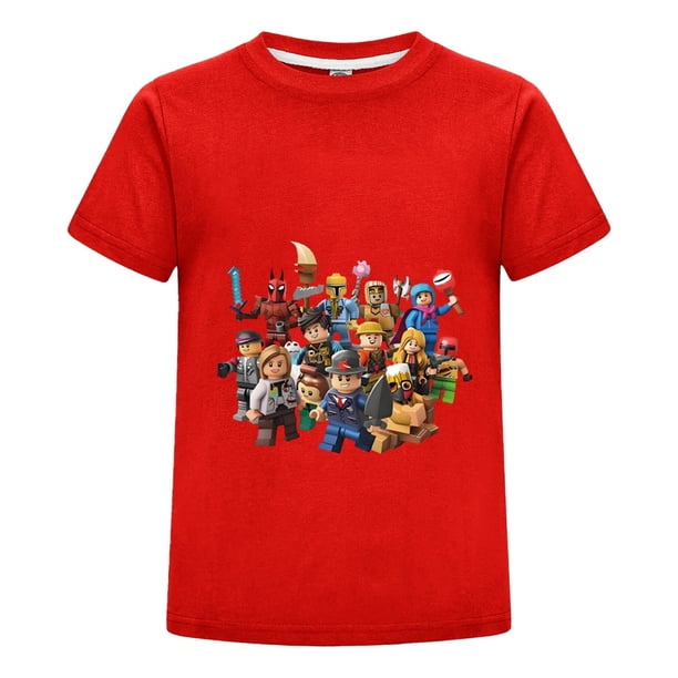 Ropa de Verano Roblox para Niño, Playera Infantil con Diseño de Personajes Populares, Camiseta Gamer para Regalo