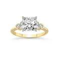 thumbnail image 1 of 2 Carat IGI Certified Radiant Shape Lab Grown Diamond Engagement Ring | 14K Yellow Gold |Amore Side Stone Lab Diamond Ring | FG-VS1-VS2 Quality Friendly Diamonds, 1 of 5