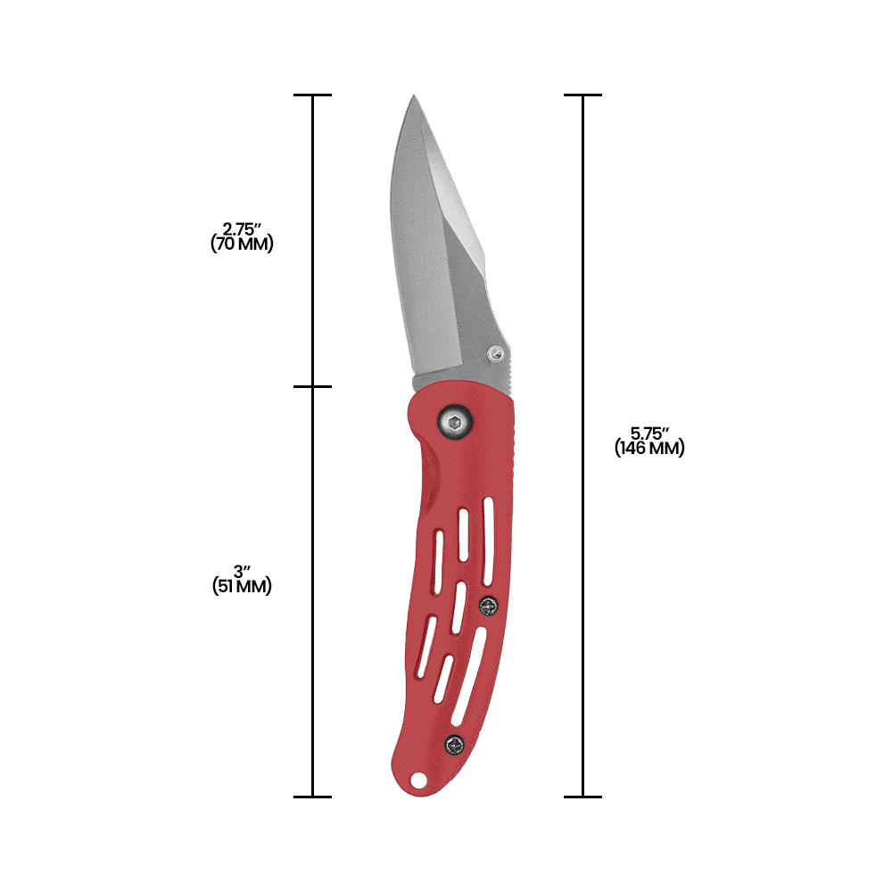 Zenport CSK7021 Deluxe Folding Pocket Knife, Half Serrated Blade, 2.75-Inch - 3 Pack