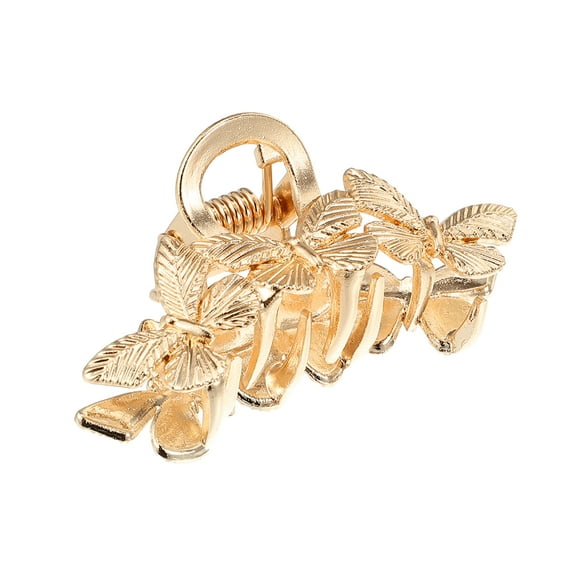 Butterfly Shape Metal Hair Clip Claw for Women Non-Slip Cute Hair Clamps for Thick Hair Rose Gold Tone