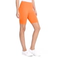 thumbnail image 3 of Women's High Waist Cotton Stretch Solid Casual Active Biker Short Pants, 3 of 6