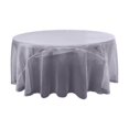 thumbnail image 1 of LA Linen TCOrgz108R-GreyO41 Nappe Ronde en Organza Transparent, Gris - 108 Po., 1 of 4