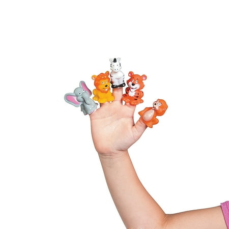 Fun Express - Jungle Animal Finger Puppets - Toys - Character Toys - Finger Puppets - 24 Pieces