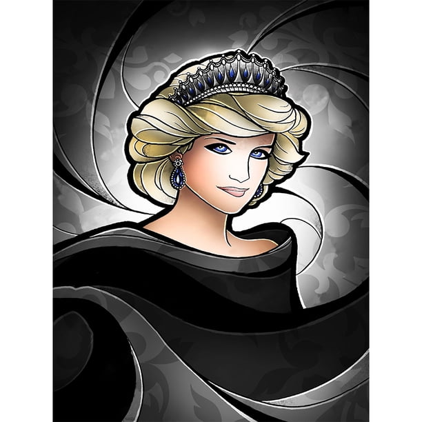 DIY diamante pintura dibujos animados belleza completo redondo taladro mosaico strass imagen Hugtrwg Para estrenar