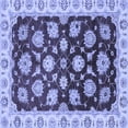 thumbnail image 1 of Ahgly Company Machine Washable Indoor Square Oriental Blue Traditional Area Rugs, 7' Square, 1 of 4