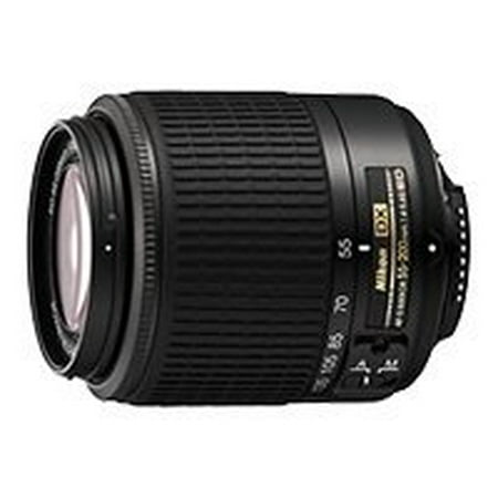 Nikon Zoom-Nikkor - Telephoto zoom lens - 55 mm - 200 mm - f/4.0-5.6 G ED AF-S DX - Nikon F - for Nikon D200, D2Xs, D3, D300, D3000, D3s, D3X, D40, D50, D5000, D60, D70, D700, D80, (Best Lens For Nikon D200)