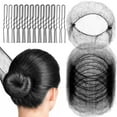 thumbnail image 2 of SIEYIO Hair Net for Buns U Shape Hair Pins and Invisible Elastic Edge Mesh Hairnets, 2 of 13