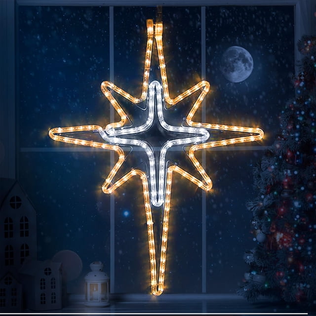 Luces colgantes con forma de estrella de Navidad Wettal 28 Bethlehem Star LED