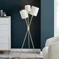 thumbnail image 4 of Lite Source Ls-83628/Wh Crisanta 3 Light 62" Tall Tripod Floor Lamp - Gold, 4 of 5