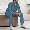 thumbnail image 7 of Sikiie Chemical Formulas And Objects Mens Pajama Set, Soft Warm Long Sleeve Sleepwear, Cozy Button-Down Pjs for Men-XX-Large, 7 of 7