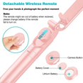 thumbnail image 3 of Bluetooth Selfie Stick, IBAOLE Extendable and Tripod Stand Selfie Stick with Wireless Remote for iPhone XR/XS/X/8/Plus/7/Plus/SE/6S/6/Plus, Galaxy S9/S8/S7/S6, Android, More Pink -, 3 of 8