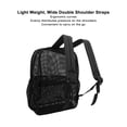 thumbnail image 3 of Mesh Backpack Heavy Duty Lightweight Large Capacity Washable See Through Backpack for Swimming Beach Sports, with Adjustable Straps[black], 3 of 9