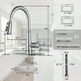 thumbnail image 5 of WOWOW Brushed Nickel Stainless Steel 304 Pull Down Single Handle Kitchen Faucet with Accessories, 5 of 8