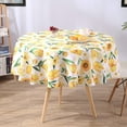 thumbnail image 4 of Round Tablecloth 60 Inches Floral Round Table Cloth Waterproof Fall Decorative Flower Table Cover for Dining Table, Party, Picnic, Camping,, 4 of 5