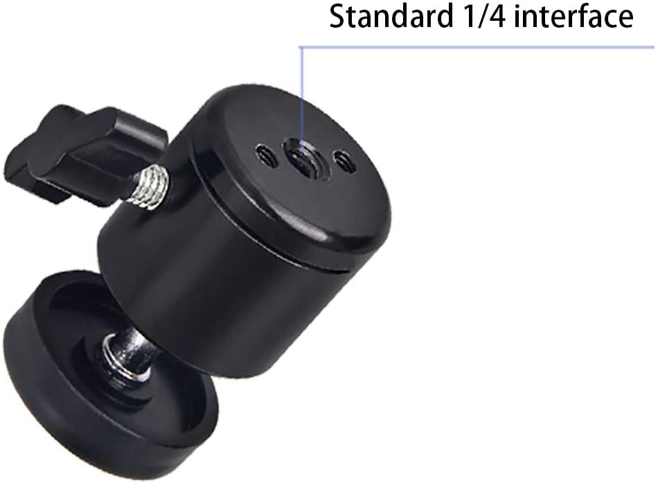 can Quickly Release SLR Camera Flash Light Stand. XINJUE Standard 1/4 inch Screw Base 360 ​​Degree rotatable Tripod Ball Head 