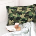 thumbnail image 4 of Honeii Camouflage Dinosaur Print Pillow Cases,Plush Throw Pillow Covers,Decorative Pillowcase for Sofa, Couch, Living Room-20"x30", 4 of 6