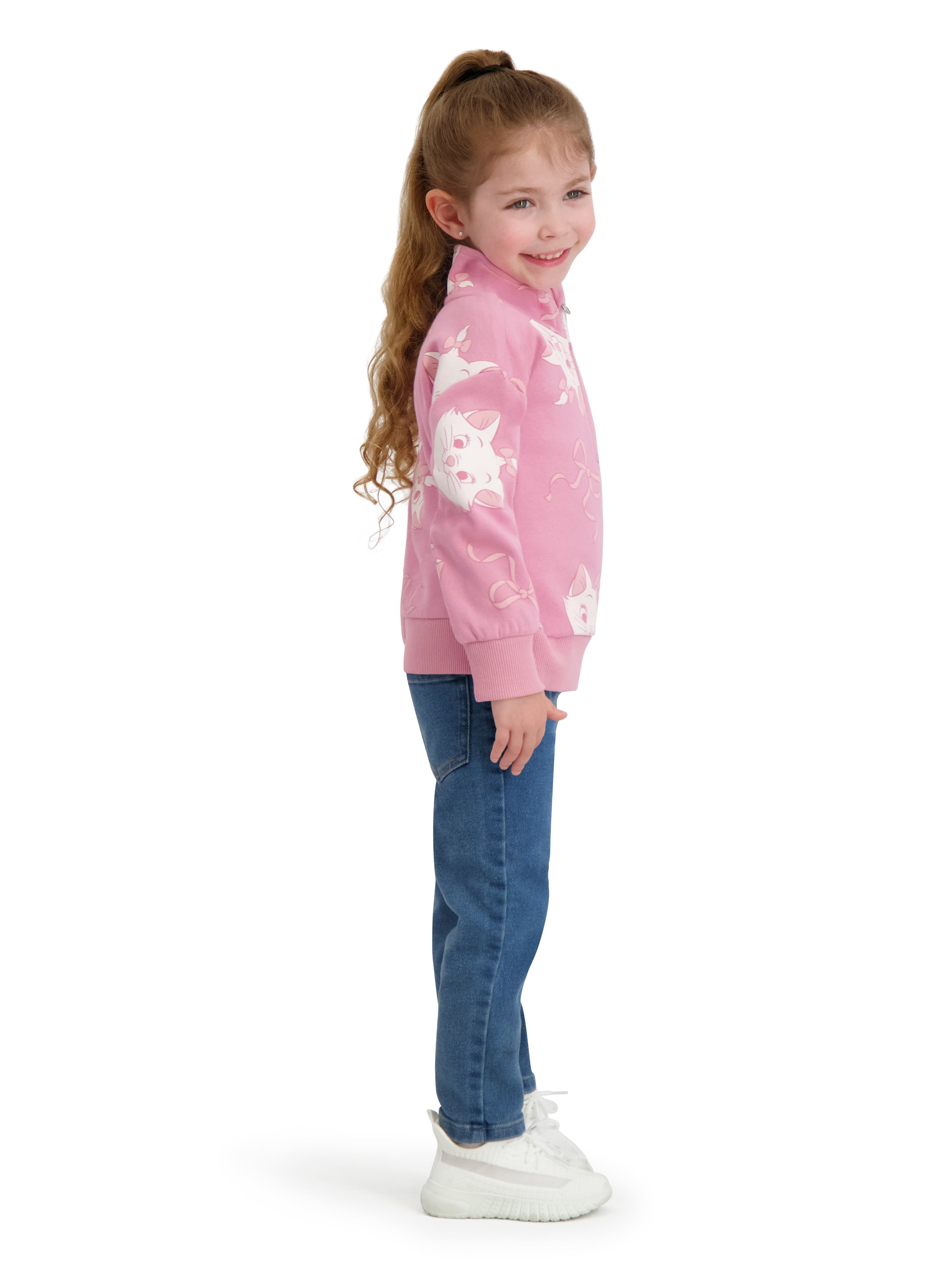 The Aristocats Toddler Girls Quarter Zip Top, Sizes 12 Months - 5T