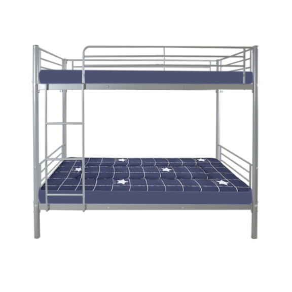 Alvantor Twin over Twin Metal Bunk Bed with Reversible Ladder and 13.19-Inch Guardrails, Gray