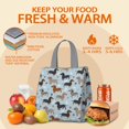 thumbnail image 5 of Cute Dachshund and Dog Footprint Insulated Lunch Bag for Women & Adults,Large Portable Soft Cooler Lunch Bag,Thermal Food Storage Tote with Pearl Cotton,8.66L,8.75x5.75x9.5 Inch, 5 of 6