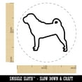 thumbnail image 2 of Shar-Pei Dog Outline Self-Inking Rubber Stamp Ink Stamper - Green Ink - Medium 1 Inch, 2 of 7