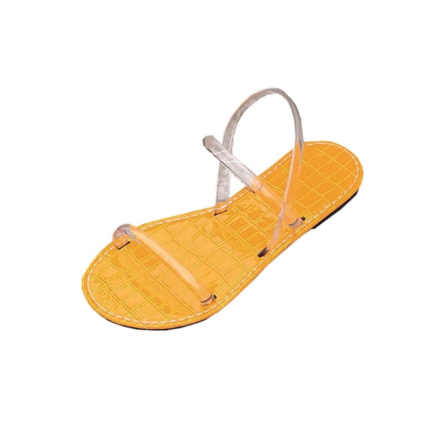 Mujeres Zapatos de Caminar de Moda Casual Versátil Correa Transparente Tacón Bajo Tamaño Mayor Estilo Primavera/Verano Sandalias de Moda Y Cómodas