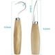thumbnail image 2 of Juego de herramientas para tallar madera+guantes resistentes a cortes, cuchillo con gancho para tallar cuchara, cuchillo para tallar madera, estropajo de cuero y compuesto para pulir (2 unid, 2 of 5