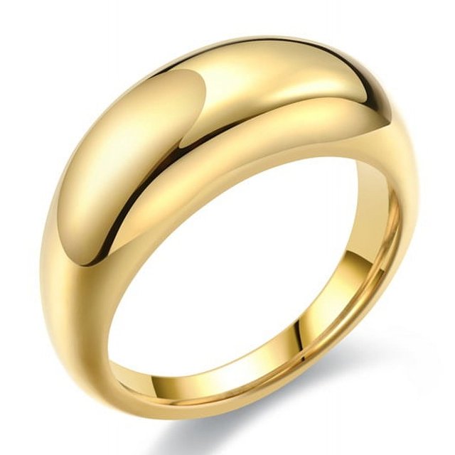 Anillo de acero de titanio para ocio europeo y americano con forma de taza y asa, anillo de pareja de nicho simple que combina con todo