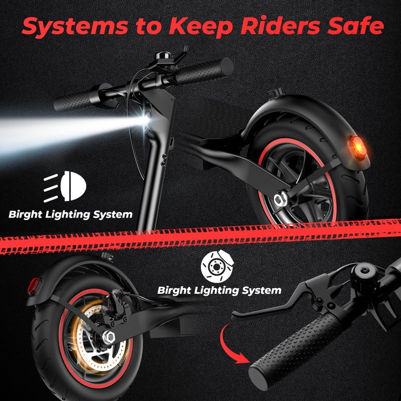 iScooter Electric Scooter for Adults Teens，350W Motor 21 Miles & 19 MPH Max，Extra-Wide Pedals, Portable Folding Design，Commuting E-Scooter Gift for Teens