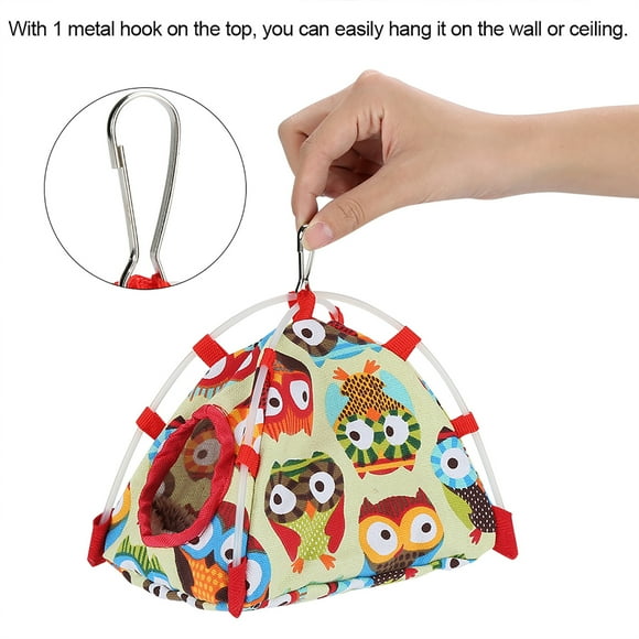 Bird Hanging Tent Windproof Warm Snuggle Hut Cage Bed Cave For Finches, Bluebirds, Sparrows, Parakeets, Love Birds, Chickadees, Titmouse, Geckos, Sugar Glider