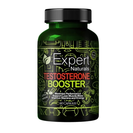 Expert Naturals Testosterone Booster Maximize Performance 100% Natural 60 Capsules