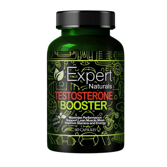 Expert Naturals Testosterone Booster Maximize Performance 100% Natural 60 Capsules