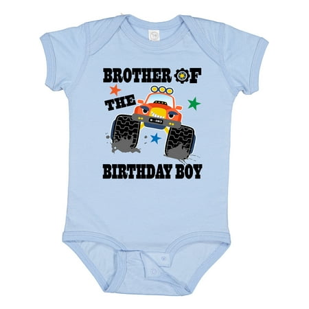 

Inktastic Brother of the Birthday Boy Truck Gift Baby Boy Bodysuit
