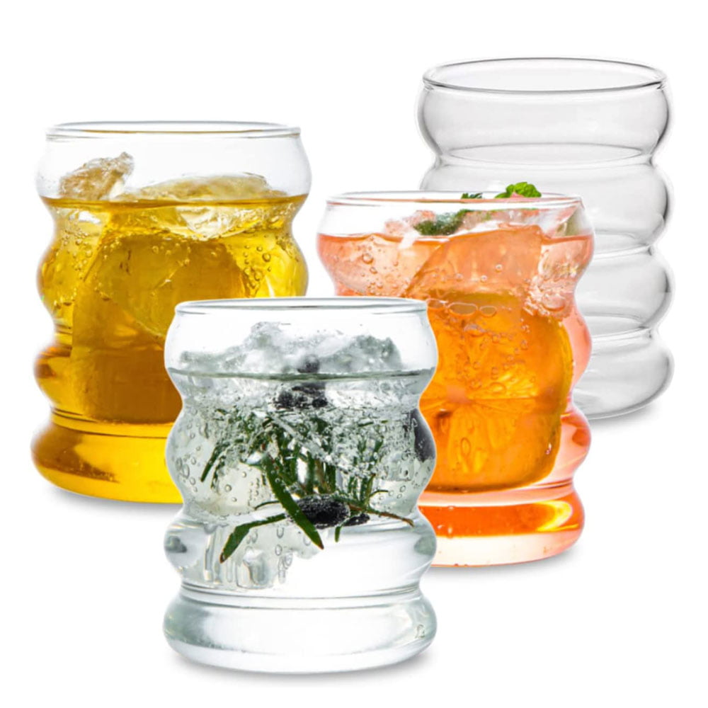 Peyan 2 Pcs Ripple Glass Cup,10 Oz Creative Drinking Glasses,Vintage Bar  Glassware,Beverage Glasses,…See more Peyan 2 Pcs Ripple Glass Cup,10 Oz