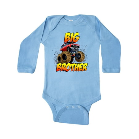

Inktastic Big Brother Monster Truck Gift Baby Boy Long Sleeve Bodysuit