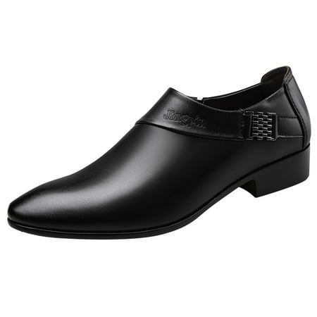 

B91xZ Shoes Men Lace Up Leather Lined Baseball Stitch Loafer Black 41