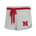 thumbnail image 4 of Women's Concepts Sport Gray/Scarlet Nebraska Huskers Whitley Long Sleeve Hoodie Top & Shorts Set, 4 of 5