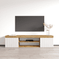 thumbnail image 4 of Knoxville Floating TV Stand for TVs up to 80", Modern High Gloss 71" Entertainment Center, Wall Mounted TV Media Console with Storage Cabinets, 4 of 8