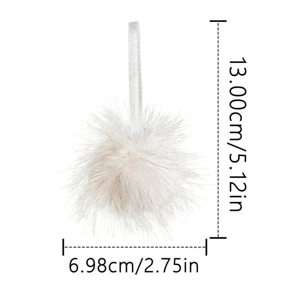 CuiLiyq Christmas Long Fuzzy Tree Ornaments Festive Hanging Decorations Fur Christmas Ornaments Home DIY Craft Party Decor