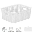 thumbnail image 4 of Simplify Resin Herringbone Storage Bin in White, 4 of 8
