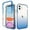 Blue, variant on Feishell Gradient Clear Case for iPhone 11 (6.1 inch),Dual Layer Hybrid 2-In-1 PC + TPU Transparent Anti-Scratch Shockproof Lightweight Slim Phone Case for iPhone 11,Blue